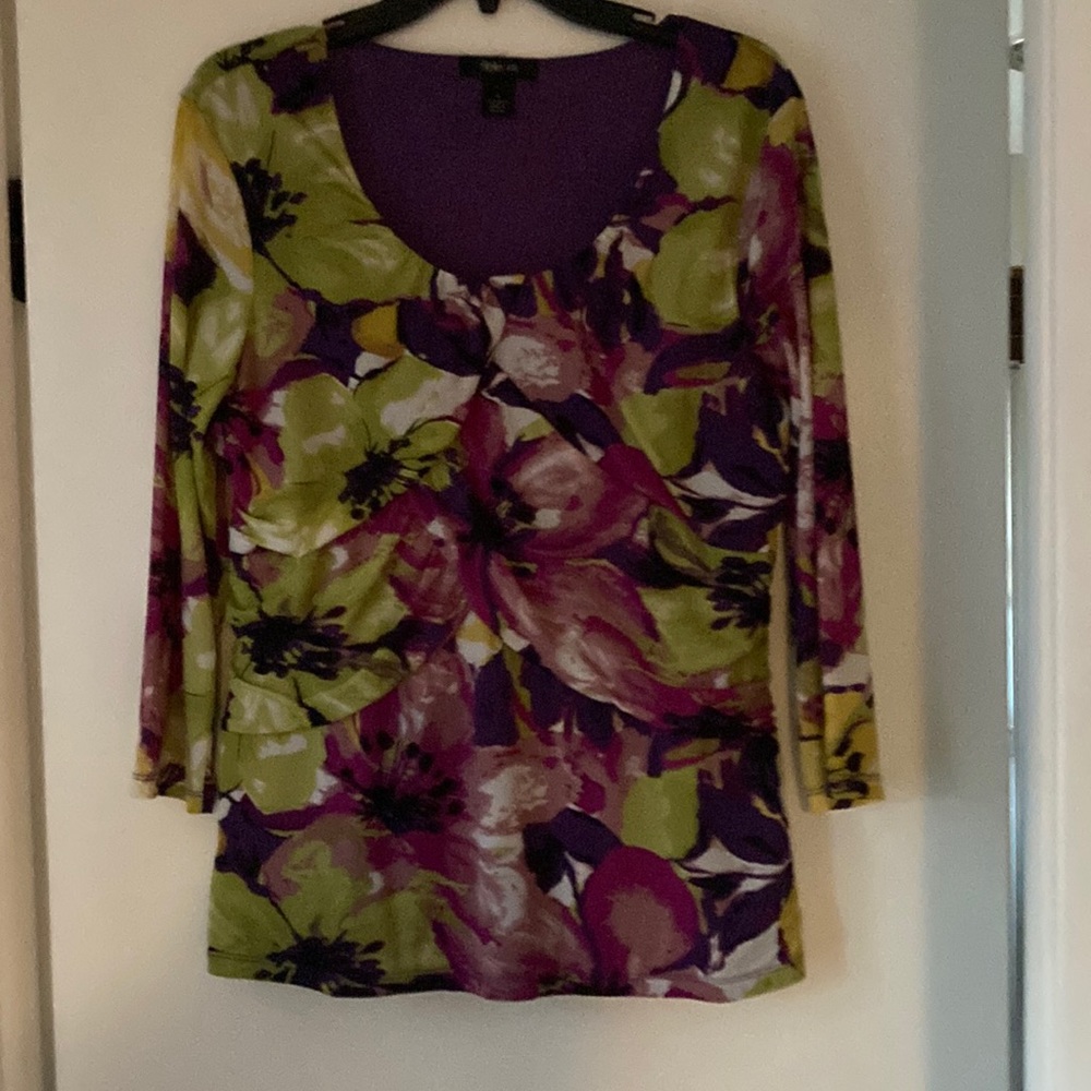 Style & Co. Woman Multi Color 3/4 Sleeve Top